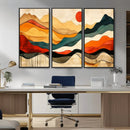 Mid Century Wall Art Print  - Abstract Woodland Print -