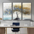Golden and Silver Tree Wall Art – Framed Elegant Leaves by MyGreatCanvas | Canvas Wall Art Prints | Photo Prints & Wall Decor