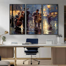 Afro Abstract Jazz Music Wall Art Canvas Print – Colorful