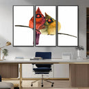 Cardinal Bird Canvas Wall Art - Male and Female Cardinal