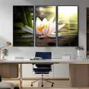 Lotus Flower Wall Art Canvas Print, Water Lily Large Wall