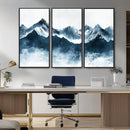 Snowy Peaks Wall Art – Framed Misty Mountain Canvas Artwork by MyGreatCanvas | Canvas Wall Art Prints | Photo Prints & Wall Decor
