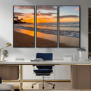 Sunset Wall Art Print - Stunning Beach Sunset Canvas Artwork