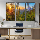 Forest Sunset Wall Art Canvas Print, Glowing Evening Light by MyGreatCanvas | Canvas Wall Art Prints | Photo Prints & Wall Decor