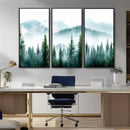 Misty Pine Forest Wall Art, Foggy Mountain Landscape Canvas by MyGreatCanvas | Canvas Wall Art Prints | Photo Prints & Wall Decor