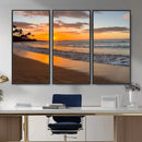 Tropical Beach Wall Art – Framed Sunset Ocean Canvas by MyGreatCanvas | Canvas Wall Art Prints | Photo Prints & Wall Decor