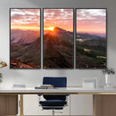 Mountain Sunrise Wall Art – Framed Alpine Ridge Canvas by MyGreatCanvas | Canvas Wall Art Prints | Photo Prints & Wall Decor