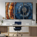 Framed Abstract Tree Ring Wall Art Print Natural Rustic Wood by MyGreatCanvas | Canvas Wall Art Prints | Photo Prints & Wall Decor