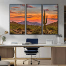 Saguaro Cactus Wall Art Canvas Print – Framed Arizona Sunset by MyGreatCanvas | Canvas Wall Art Prints | Photo Prints & Wall Decor