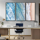 Aerial Ocean View Wall Art Canvas Print – Framed Soft Blue by MyGreatCanvas | Canvas Wall Art Prints | Photo Prints & Wall Decor