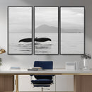 Whale Tail Wall Art – Framed Black White Ocean Canvas by MyGreatCanvas | Canvas Wall Art Prints | Photo Prints & Wall Decor