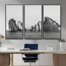 Coastal Wall Art – Framed Black White Ocean Canvas Artwork, by MyGreatCanvas | Canvas Wall Art Prints | Photo Prints & Wall Decor