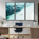 Minimal Beach Wall Art – Framed Ocean Swimming Canvas by MyGreatCanvas | Canvas Wall Art Prints | Photo Prints & Wall Decor