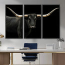 Longhorn Cattle Wall Art Canvas Print – Framed Texas Ranch by MyGreatCanvas | Canvas Wall Art Prints | Photo Prints & Wall Decor