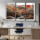 Modern Japanese Wall Art Canvas Print – Framed Abstract