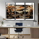 Modern Japanese Wall Art Canvas Print – Framed Abstract