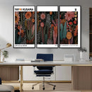 Modern Japanese Wall Art Canvas Print – Framed Abstract