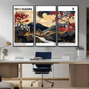 Modern Mount Fuji Wall Art Canvas Print – Framed Abstract
