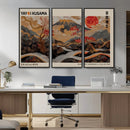 Modern Japanese Wall Art Canvas Print – Framed Abstract