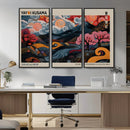 Modern Japanese Wall Art Canvas Print – Framed Contemporary