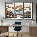 Modern Japanese Wall Art Canvas Print – Framed Abstract
