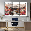 Modern Japanese Wall Art Canvas Print – Framed Abstract