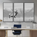 Elk Wildlife Wall Art Canvas Print – Framed Mountain Elk Art by MyGreatCanvas | Canvas Wall Art Prints | Photo Prints & Wall Decor