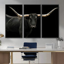 Texas Longhorn Wall Art Canvas Print – Framed Rustic Western by MyGreatCanvas | Canvas Wall Art Prints | Photo Prints & Wall Decor