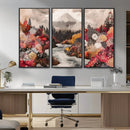 Mountain Wall Art Canvas Print – Framed Autumn Forest