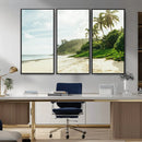 Relaxing Beach Wall Art Canvas Print – Framed Ocean View