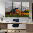 Rustic Barn Wall Art Canvas Print – Framed Grand Teton Park