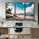 Tropical Beach Wall Art Canvas Print – Framed Ocean Waves