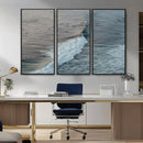 Ocean Waves Wall Art Canvas Print – Framed Coastal Serenity