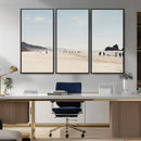 Minimalist Beach Wall Art Canvas Print – Framed Coastal