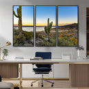 Saguaro Cactus Wall Art Canvas Print – Framed Desert Sunset by MyGreatCanvas | Canvas Wall Art Prints | Photo Prints & Wall Decor