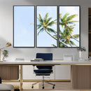 Palm Trees Wall Art Canvas Print – Framed Tropical Coastal