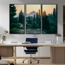 Mountain Wall Art Canvas Print – Framed Forest Serenity