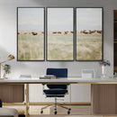 Bison Herd Wall Art Canvas Print – Framed Western Bison