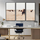 Bison Herd Wall Art Canvas Print – Framed Western Prairie by MyGreatCanvas | Canvas Wall Art Prints | Photo Prints & Wall Decor