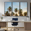 Palms Wall Art Canvas Print – Framed Tropical Coastal Nature