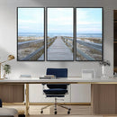 Beach Boardwalk Wall Art Canvas Print – Framed Coastal