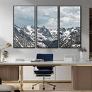 Snowy Peaks Wall Art Canvas Print – Alpine Wilderness