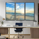 Minimalist Seaside Wall Art Canvas Print – Morning Glow