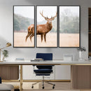 Vintage Wildlife Wall Art Canvas Print – Misty Landscape