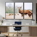 Rustic Deer Wall Art Canvas Print – Forest Woodland Stag
