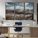 Mountain Landscape Wall Art Canvas Print – Framed Snowy