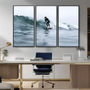 Surfer on Wave Wall Art Canvas Print – Framed Ocean by MyGreatCanvas | Canvas Wall Art Prints | Photo Prints & Wall Decor