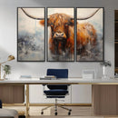 Scottish Highland Wall Art Canvas Print, Framed Longhorn Art by MyGreatCanvas | Canvas Wall Art Prints | Photo Prints & Wall Decor