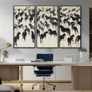 Wild Horse Stampede Wall Art Canvas Print – Monochrome by MyGreatCanvas | Canvas Wall Art Prints | Photo Prints & Wall Decor