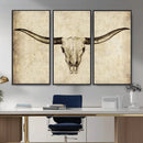 Longhorn Skull Wall Art Canvas Print – Rustic Western by MyGreatCanvas | Canvas Wall Art Prints | Photo Prints & Wall Decor